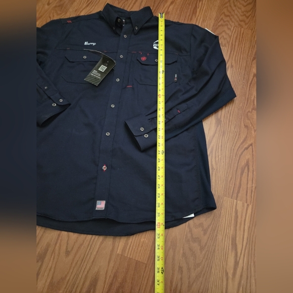 Ariat FR WORK Shirt NWT Cat 2 Osha Navy - Picture 6 of 16